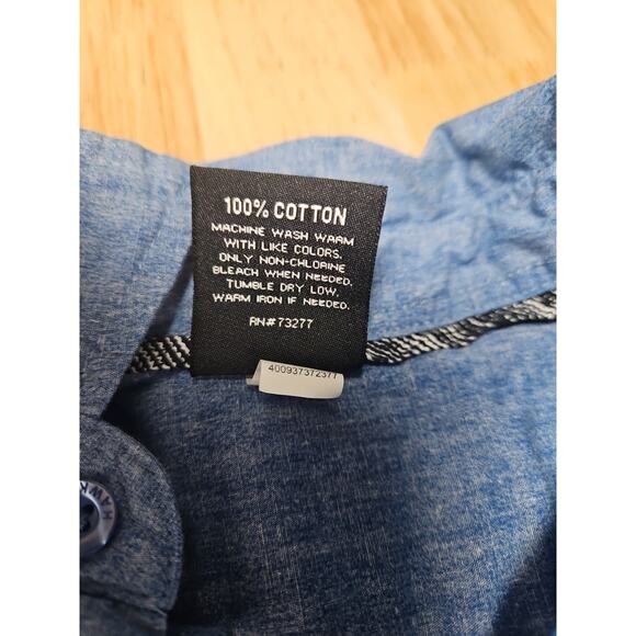 Tony Hawk Men's Blue Striped Short Sleeve Button Down Shirt Size Small - Picture 7 of 7